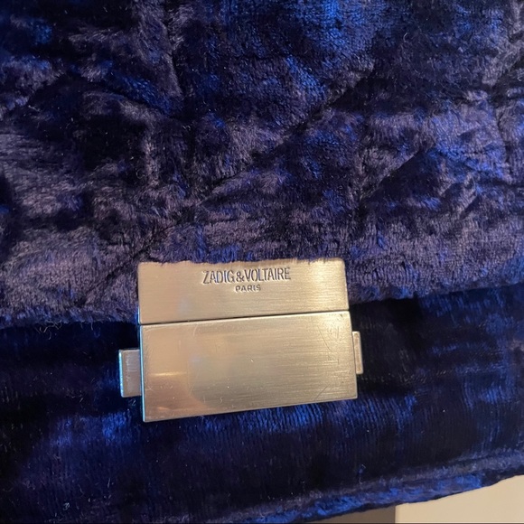 Blue velvet Zadig & Voltair Chain Shoulder bag - Picture 2 of 8